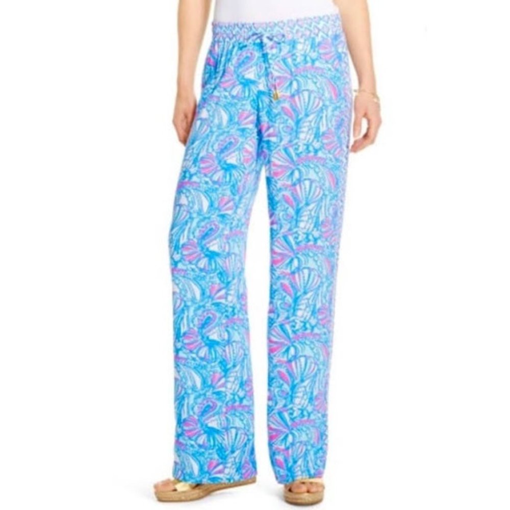 Lilly Pulitzer Target Palazzo My Fans Pants size M